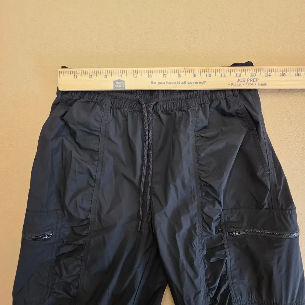 Athleta Parachute Cargo Pants Black Sz 2 Lightweight Athleisure